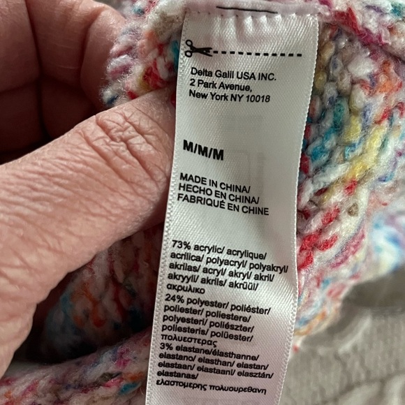 New! Florence by Mills Multicolor Cropped Sweater Women’s Size Medium - Picture 10 of 14